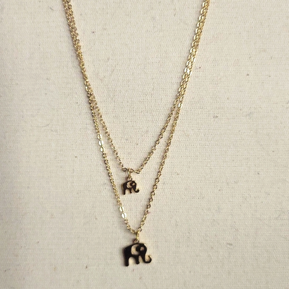 Double Elephant necklace